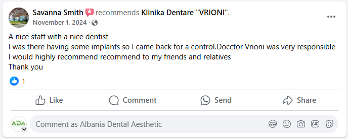 review 3 Albania Dental & Aesthetics - Turismo Dentale in Albania - Albania Dental Tourism